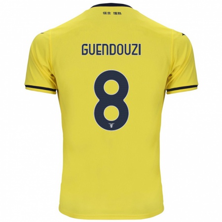 Kandiny Kinderen Mattéo Guendouzi #8 Geel Uitshirt Uittenue 2024/25 T-Shirt