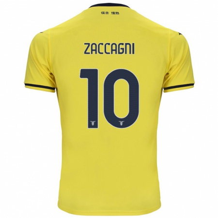 Kandiny Kinderen Mattia Zaccagni #10 Geel Uitshirt Uittenue 2024/25 T-Shirt