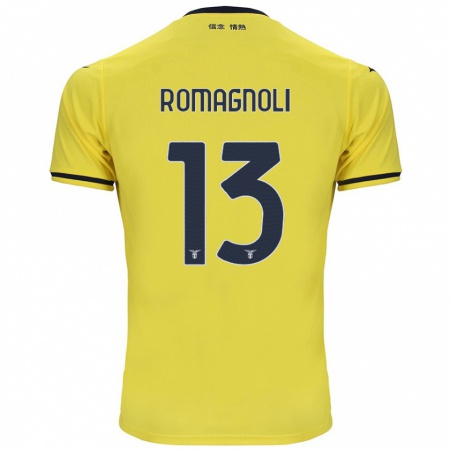 Kandiny Kinderen Alessio Romagnoli #13 Geel Uitshirt Uittenue 2024/25 T-Shirt