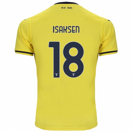 Kandiny Kinderen Gustav Isaksen #18 Geel Uitshirt Uittenue 2024/25 T-Shirt