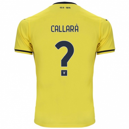 Kandiny Bambino Maglia Nicholas Callarà #0 Giallo Kit Gara Away 2024/25 Maglietta