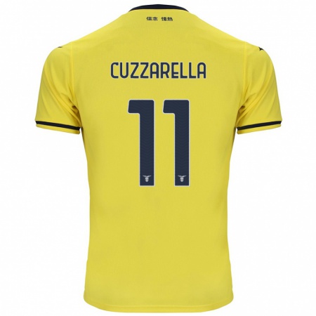 Kandiny Kinderen Cristian Cuzzarella #11 Geel Uitshirt Uittenue 2024/25 T-Shirt