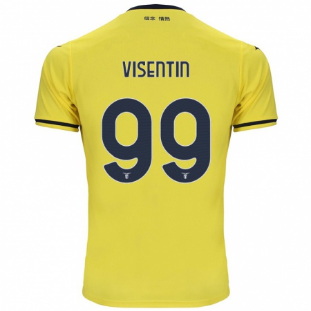 Kandiny Bambino Maglia Noemi Visentin #99 Giallo Kit Gara Away 2024/25 Maglietta