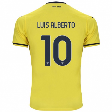 Kandiny Kinderen Luis Alberto #10 Geel Uitshirt Uittenue 2024/25 T-Shirt