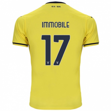 Kandiny Kinderen Ciro Immobile #17 Geel Uitshirt Uittenue 2024/25 T-Shirt