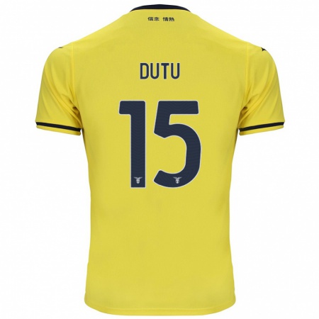 Kandiny Kinderen Matteo Dutu #15 Geel Uitshirt Uittenue 2024/25 T-Shirt