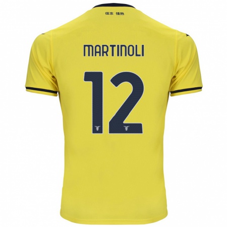 Kandiny Kinderen Elettra Martinoli #12 Geel Uitshirt Uittenue 2024/25 T-Shirt