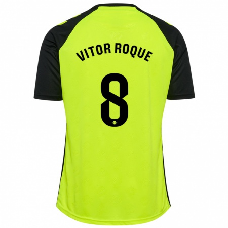 Kandiny Heren Vitor Roque #8 Zwart Rood Uitshirt Uittenue 2024/25 T-Shirt