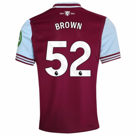 Kandiny Heren Luis Brown #52 Donkerrood Thuisshirt Thuistenue 2024/25 T-Shirt