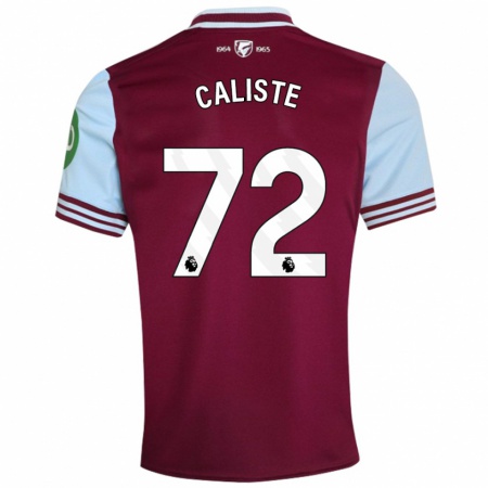 Kandiny Uomo Maglia Gabriel Caliste #72 Rosso Scuro Kit Gara Home 2024/25 Maglietta