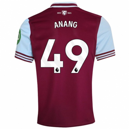 Kandiny Heren Joseph Anang #49 Donkerrood Thuisshirt Thuistenue 2024/25 T-Shirt