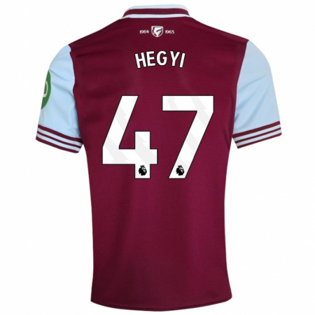 Kandiny Heren Krisztian Hegyi #47 Donkerrood Thuisshirt Thuistenue 2024/25 T-Shirt