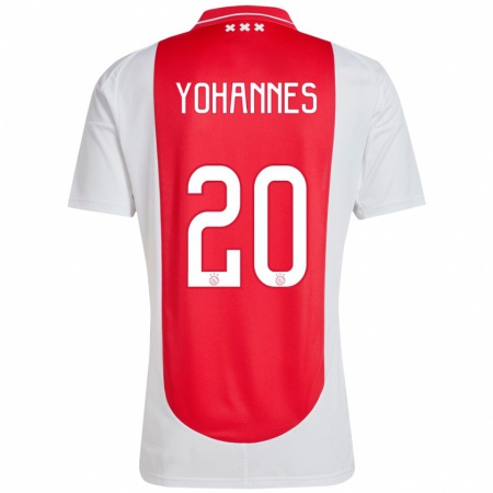 Kandiny Hombre Camiseta Lily Yohannes #20 Rojo Blanco 1ª Equipación 2024/25 La Camisa México