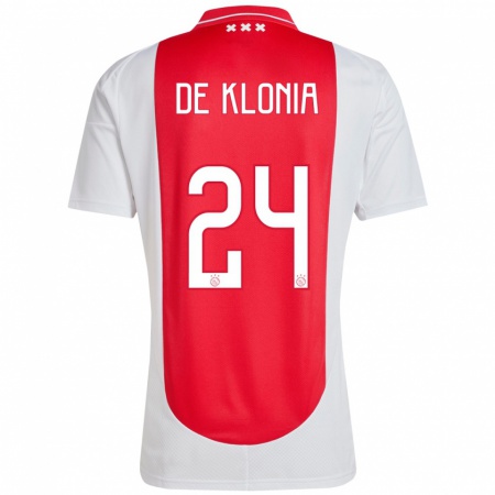 Kandiny Hombre Camiseta Daliyah De Klonia #24 Rojo Blanco 1ª Equipación 2024/25 La Camisa México