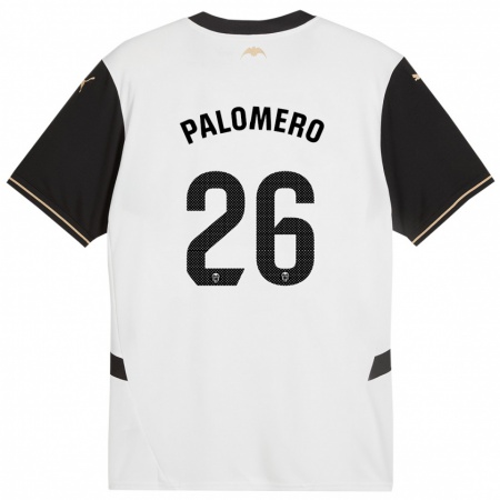 Kandiny Heren Marc Palomero #26 Wit Zwart Thuisshirt Thuistenue 2024/25 T-Shirt