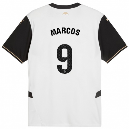 Kandiny Uomo Maglia Ana Marcos #9 Bianco Nero Kit Gara Home 2024/25 Maglietta