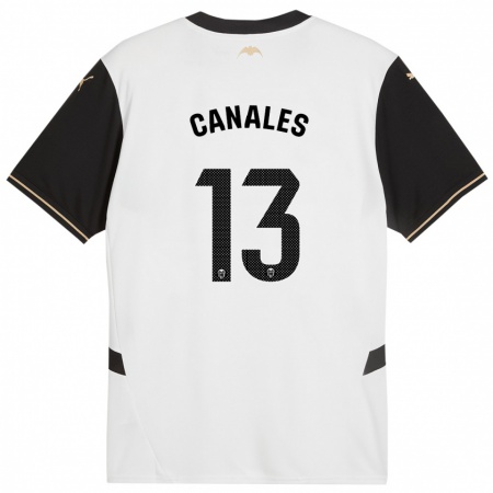 Kandiny Uomo Maglia Antonia Canales #13 Bianco Nero Kit Gara Home 2024/25 Maglietta