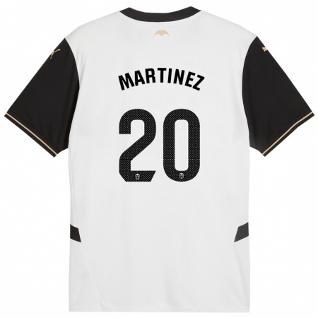 Kandiny Heren Asun Martínez #20 Wit Zwart Thuisshirt Thuistenue 2024/25 T-Shirt