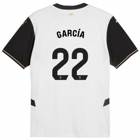 Kandiny Heren Azael García #22 Wit Zwart Thuisshirt Thuistenue 2024/25 T-Shirt