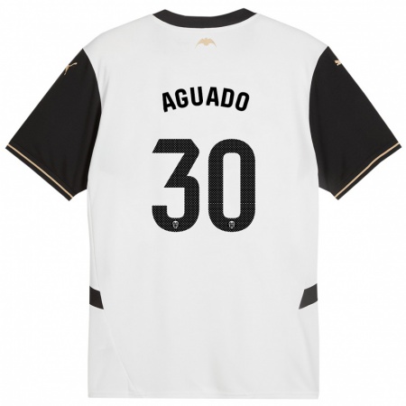 Kandiny Uomo Maglia Julia Aguado #30 Bianco Nero Kit Gara Home 2024/25 Maglietta