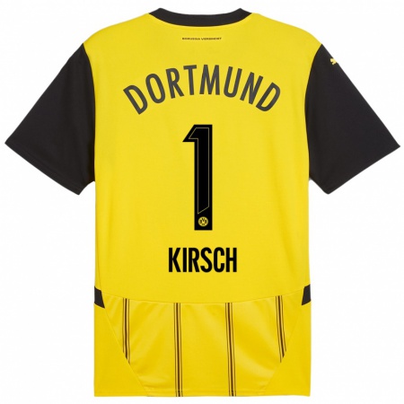 Kandiny Uomo Maglia Marian Kirsch #1 Giallo Nero Kit Gara Home 2024/25 Maglietta