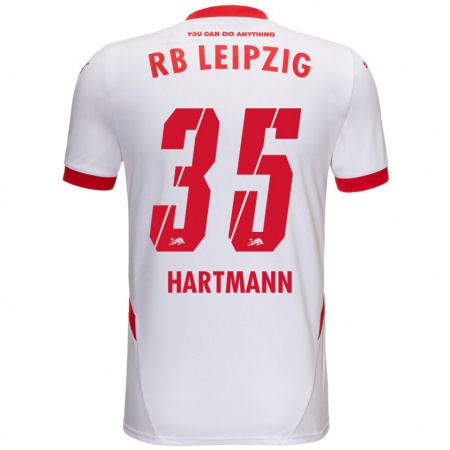 Kandiny Heren Fabrice Hartmann #35 Wit Rood Thuisshirt Thuistenue 2024/25 T-Shirt