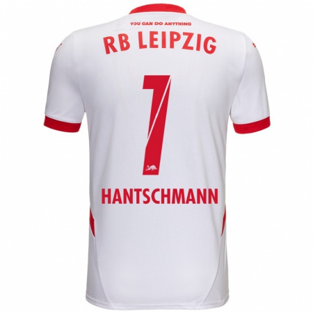 Kandiny Uomo Maglia Franz Hantschmann #1 Bianco Rosso Kit Gara Home 2024/25 Maglietta