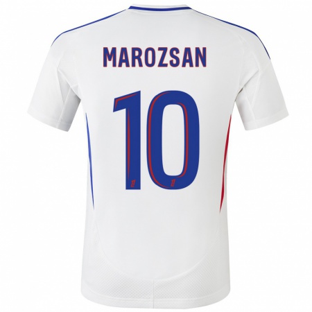 Kandiny Heren Dzsenifer Marozsán #10 Wit Blauw Thuisshirt Thuistenue 2024/25 T-Shirt