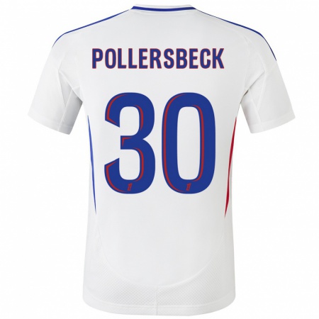 Kandiny Heren Julian Pollersbeck #30 Wit Blauw Thuisshirt Thuistenue 2024/25 T-Shirt