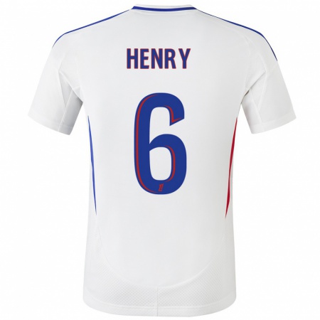 Kandiny Heren Amandine Henry #6 Wit Blauw Thuisshirt Thuistenue 2024/25 T-Shirt