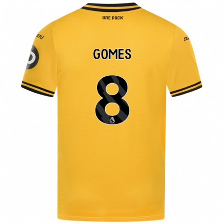 Kandiny Heren João Gomes #8 Geel Thuisshirt Thuistenue 2024/25 T-Shirt