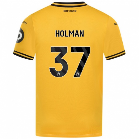 Kandiny Heren Fletcher Holman #37 Geel Thuisshirt Thuistenue 2024/25 T-Shirt