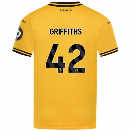 Kandiny Heren Harvey Griffiths #42 Geel Thuisshirt Thuistenue 2024/25 T-Shirt