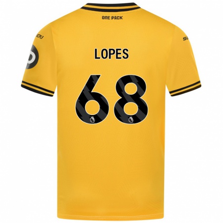 Kandiny Heren Leo Lopes #68 Geel Thuisshirt Thuistenue 2024/25 T-Shirt