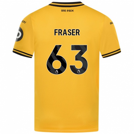 Kandiny Heren Nathan Fraser #63 Geel Thuisshirt Thuistenue 2024/25 T-Shirt