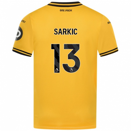 Kandiny Heren Matija Sarkic #13 Geel Thuisshirt Thuistenue 2024/25 T-Shirt