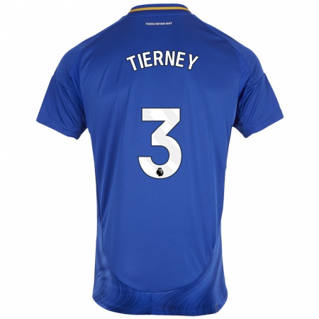 Kandiny Heren Sam Tierney #3 Blauw Wit Thuisshirt Thuistenue 2024/25 T-Shirt