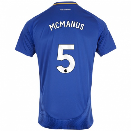 Kandiny Heren Abbie Mcmanus #5 Blauw Wit Thuisshirt Thuistenue 2024/25 T-Shirt