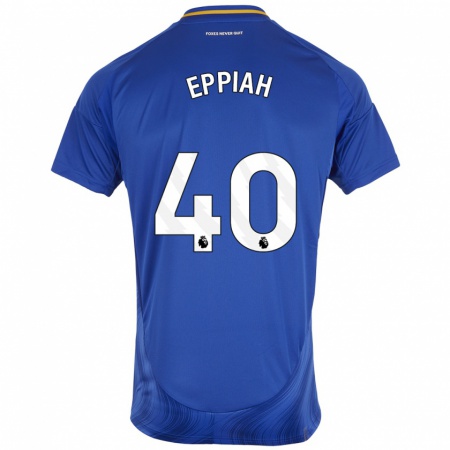 Kandiny Heren Josh Eppiah #40 Blauw Wit Thuisshirt Thuistenue 2024/25 T-Shirt