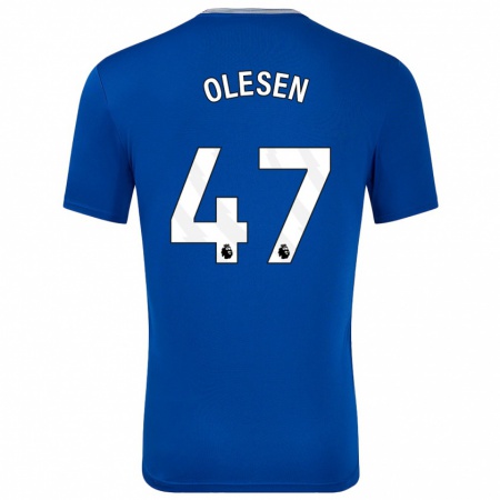 Kandiny Herren Karoline Olesen #47 Blau Mit Heimtrikot Trikot 2024/25 T-Shirt Österreich