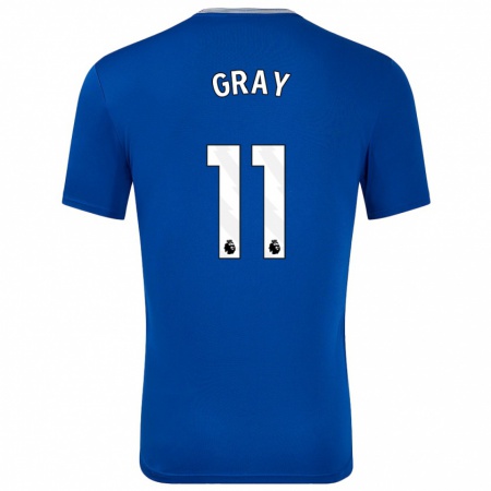 Kandiny Herren Demarai Gray #11 Blau Mit Heimtrikot Trikot 2024/25 T-Shirt Österreich