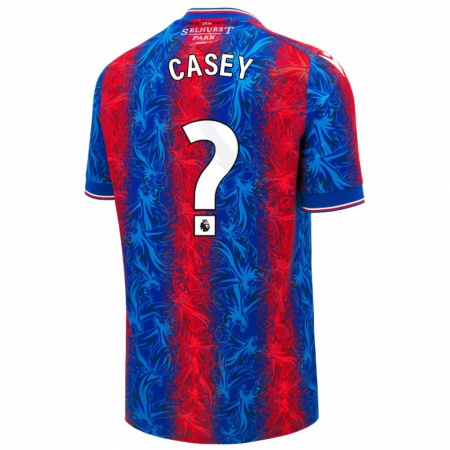 Kandiny Uomo Maglia Benjamin Casey #0 Strisce Rosso Blu Kit Gara Home 2024/25 Maglietta