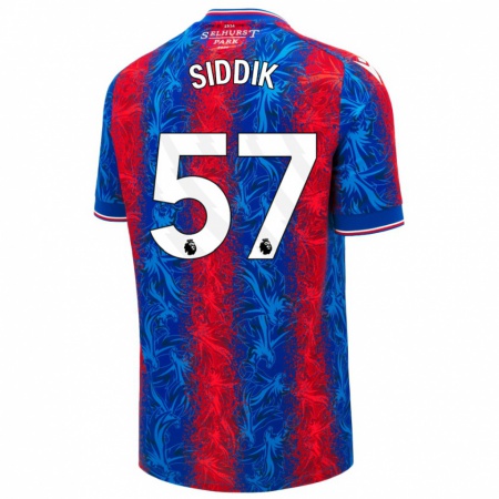 Kandiny Heren Cardo Siddik #57 Rood Blauwe Strepen Thuisshirt Thuistenue 2024/25 T-Shirt