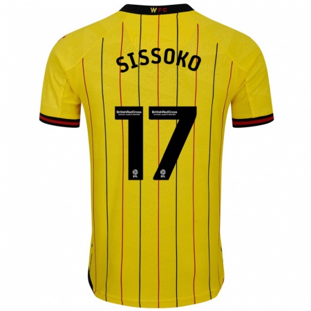 Kandiny Heren Moussa Sissoko #17 Geel Zwart Thuisshirt Thuistenue 2024/25 T-Shirt