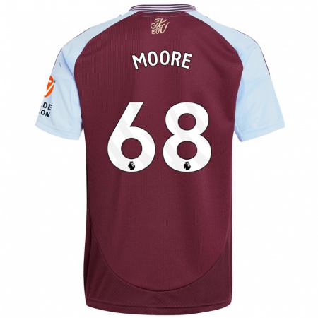 Kandiny Heren Kobei Moore #68 Bordeaux Hemelsblauw Thuisshirt Thuistenue 2024/25 T-Shirt