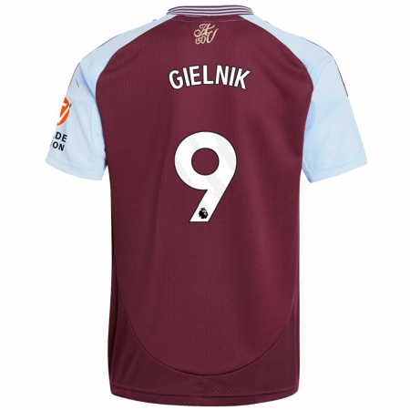 Kandiny Heren Emily Gielnik #9 Bordeaux Hemelsblauw Thuisshirt Thuistenue 2024/25 T-Shirt