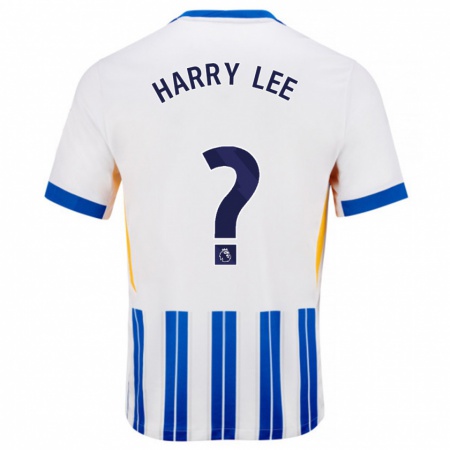 Kandiny Heren Harry Lee #0 Wit Blauwe Krijtstrepen Thuisshirt Thuistenue 2024/25 T-Shirt