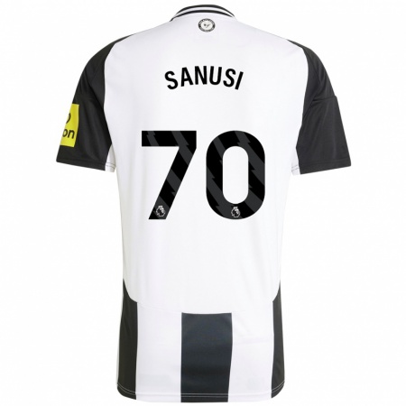 Kandiny Heren Trevan Sanusi #70 Wit Zwart Thuisshirt Thuistenue 2024/25 T-Shirt