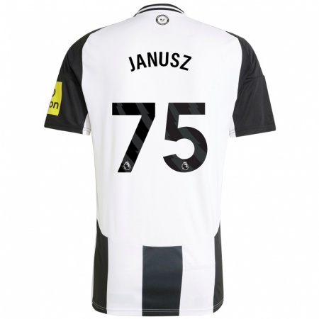 Kandiny Heren Adrian Janusz #75 Wit Zwart Thuisshirt Thuistenue 2024/25 T-Shirt