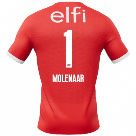 Kandiny Heren Finn Molenaar #1 Rood Wit Thuisshirt Thuistenue 2024/25 T-Shirt